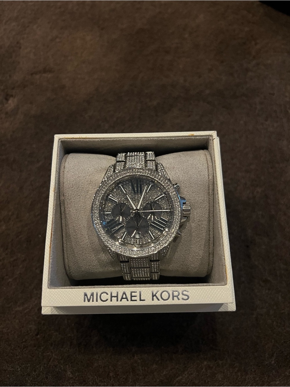 Michael Kors Bradshaw Pavé Silver-Tone Watch Style # MK6442